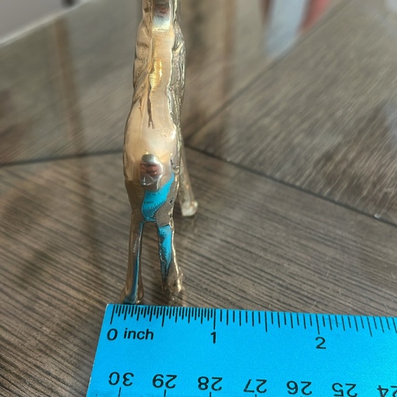 Vintage BRASS Baby Giraffe Sculpture Safari Decor Decorative Giraffe Figurine - Picture 9 of 16